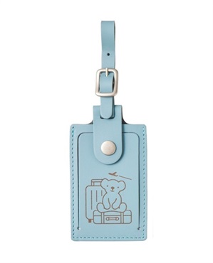 ベア・ドゥ本革ラゲージタグ(ライトブルー)