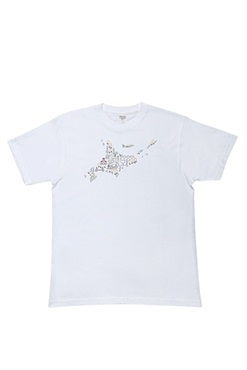 AIRDOオリジナル　北海道がいっぱいTシャツ(ホワイト140サイズ)