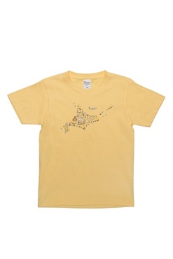 AIRDOオリジナル　北海道がいっぱいTシャツ(イエロー140サイズ)