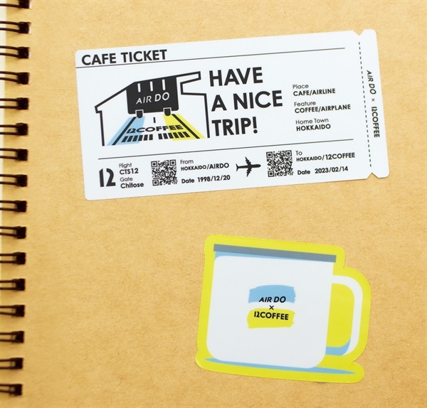 AIRDO×12COFFEE コラボステッカー