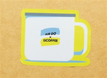 AIRDO×12COFFEE コラボステッカー(コラボマグデザインステッカー)