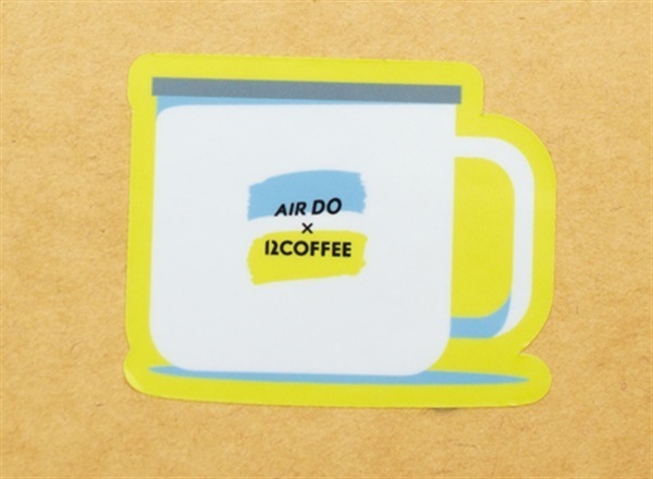 AIRDO×12COFFEE コラボステッカー(コラボマグデザインステッカー)