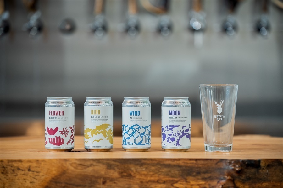 〈Brasserie Knot〉選べるギフトセット（￥5,340～）(オリジナルグラス付きギフトセット4缶)